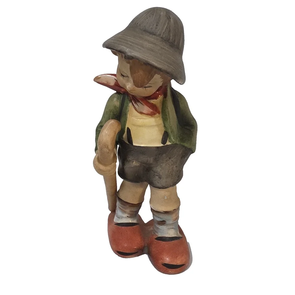 MID CENTURY ANTIQUE LITTLE DUTCH BOY OCCUPIED JAPAN HAND PAINTED CERAMIC FIGURE